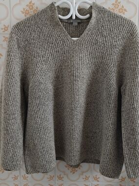 Womens's COS Grey Kimono V-Neck Sweater - Neutral Heather